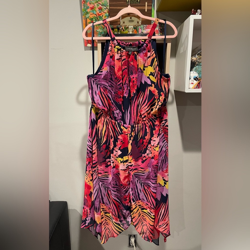Lane Bryant Multi Color Floral Dress